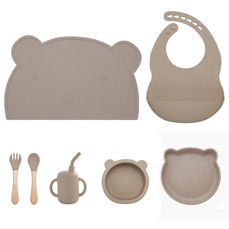 Silicone Baby Feeding Set – 7-Piece