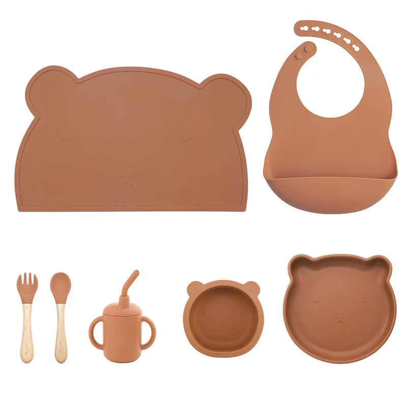 Silicone Baby Feeding Set – 7-Piece