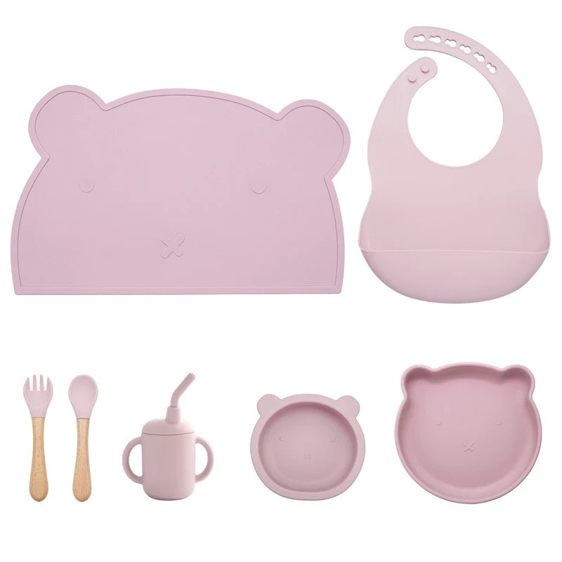 Silicone Baby Feeding Set – 7-Piece