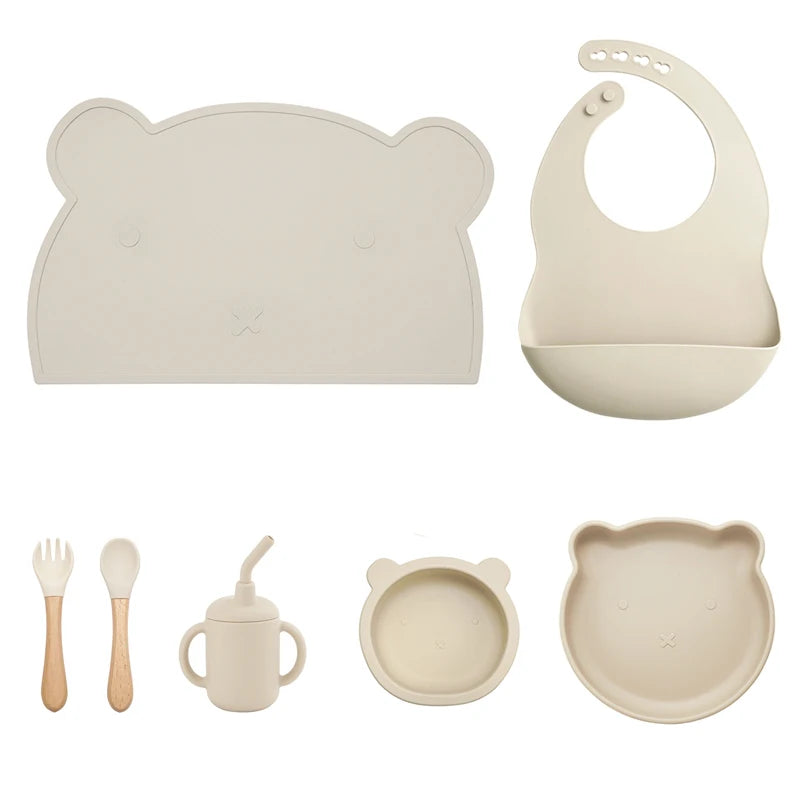 Silicone Baby Feeding Set – 7-Piece