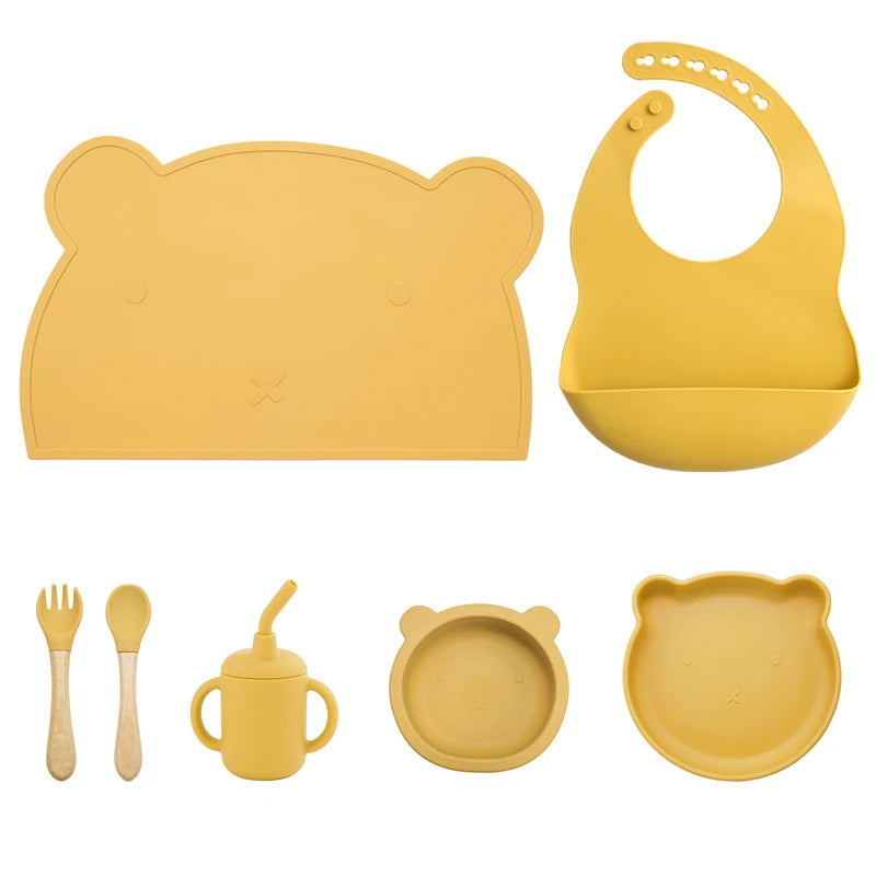 Silicone Baby Feeding Set – 7-Piece