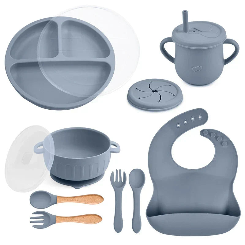 Complete Silicone Baby Feeding Set – 10 Pieces