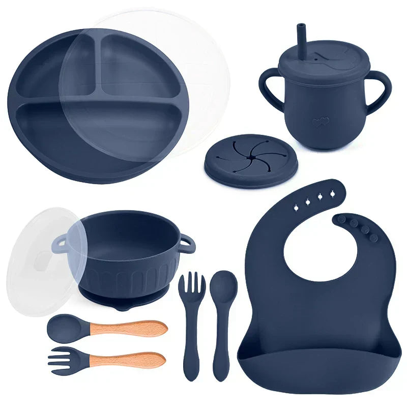 Complete Silicone Baby Feeding Set – 10 Pieces