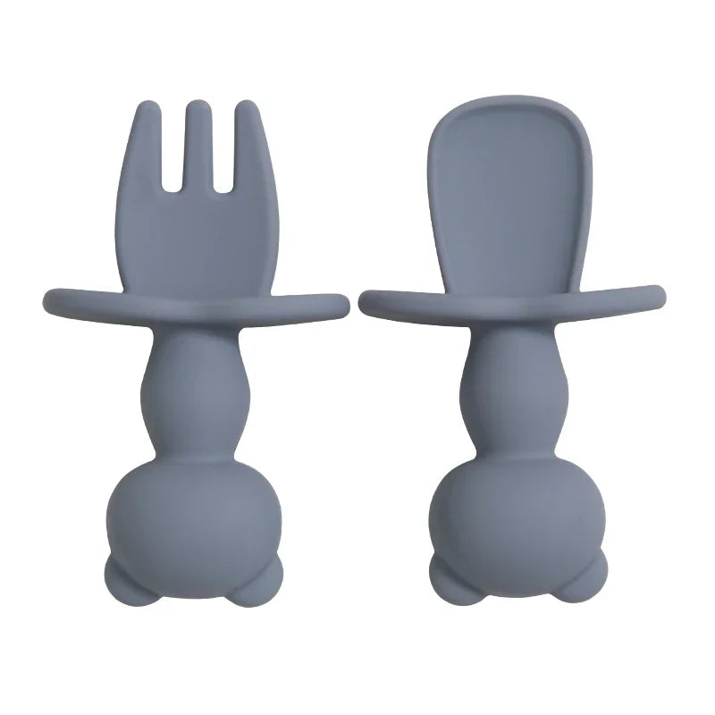 Silicone Baby Spoon & Fork Set