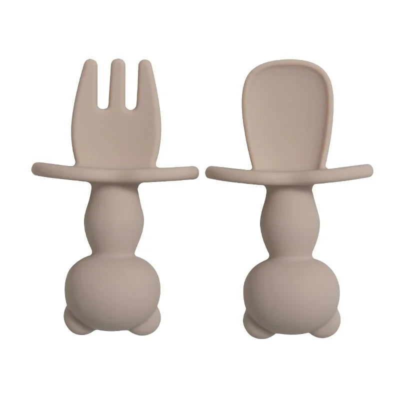 Silicone Baby Spoon & Fork Set