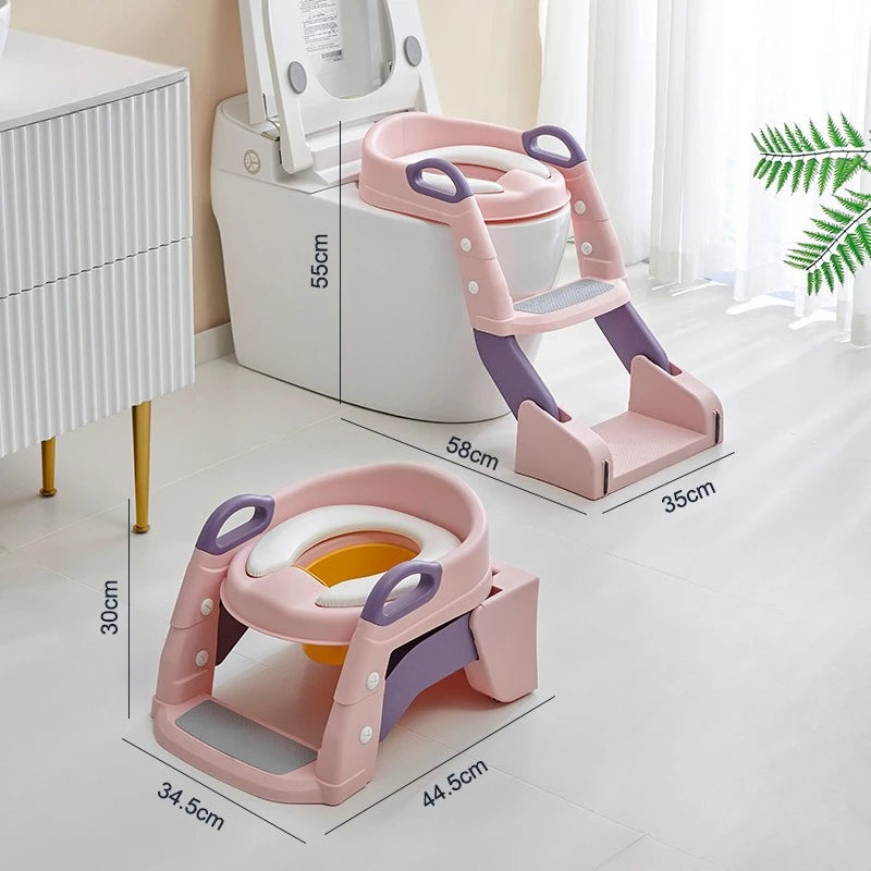 2-in-1 Toddler Potty Training Seat with Step Ladder