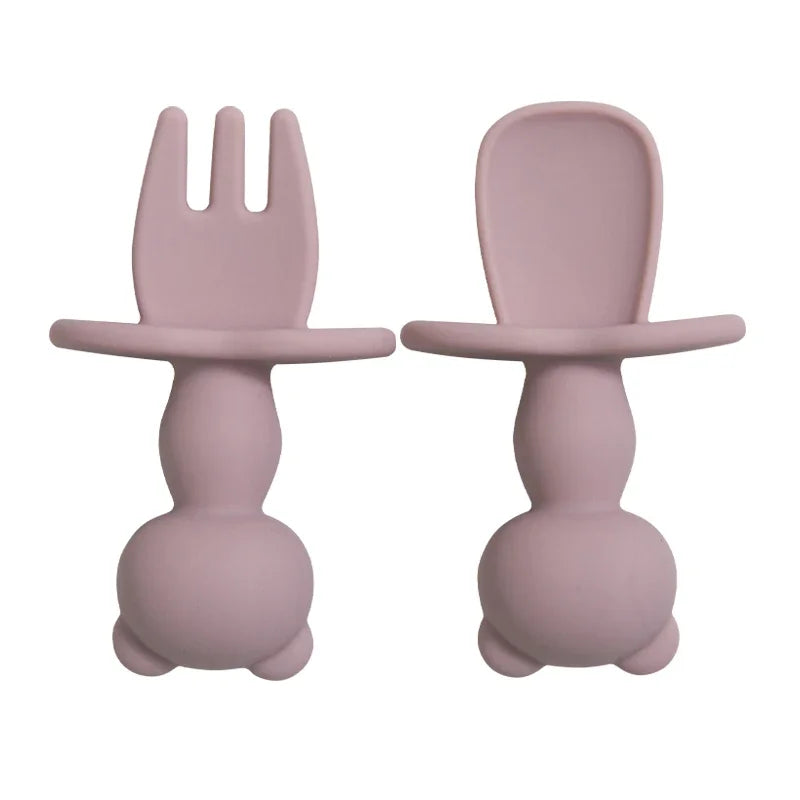 Silicone Baby Spoon & Fork Set