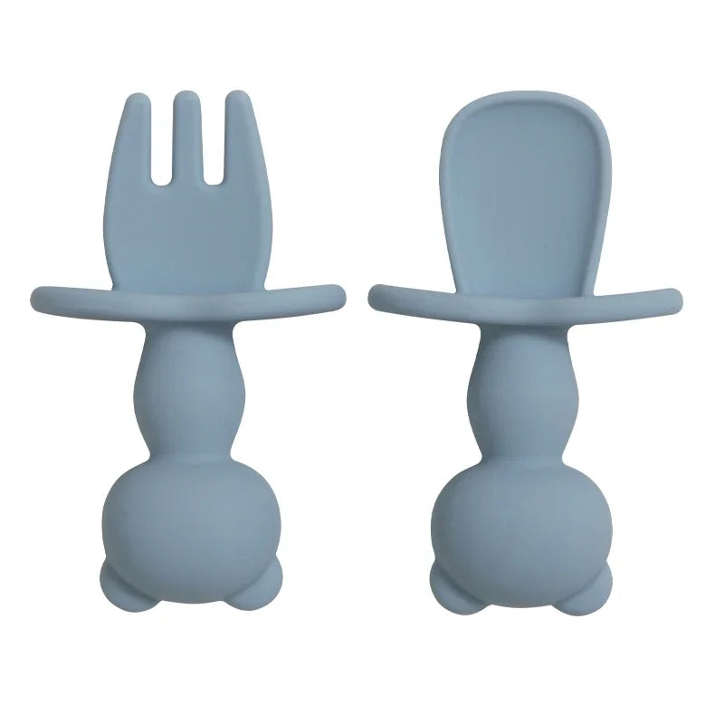 Silicone Baby Spoon & Fork Set