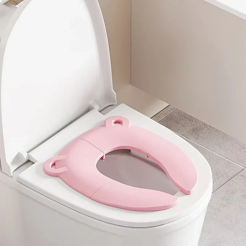 Foldable Portable Toddler Toilet Seat with Anti-Slip Design