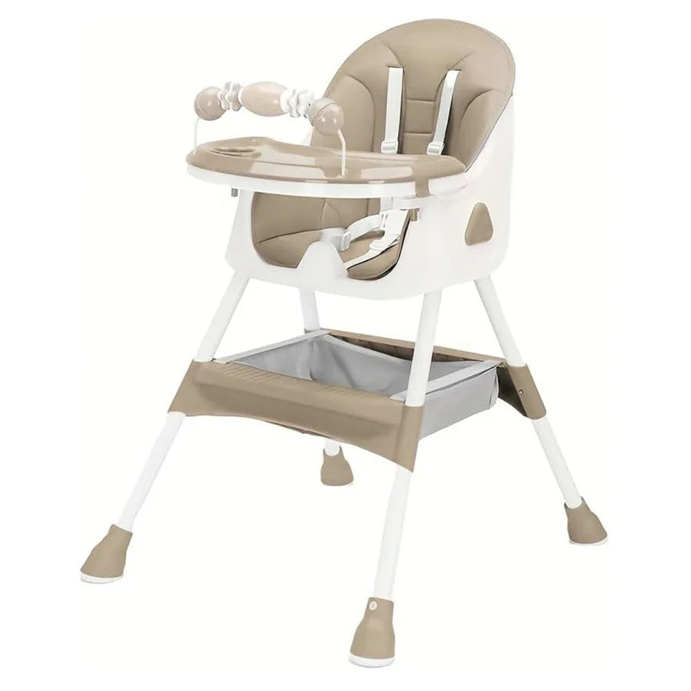 Convertible Baby High Chair with Tray and Storage